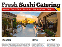 Tablet Screenshot of freshsushicatering.com